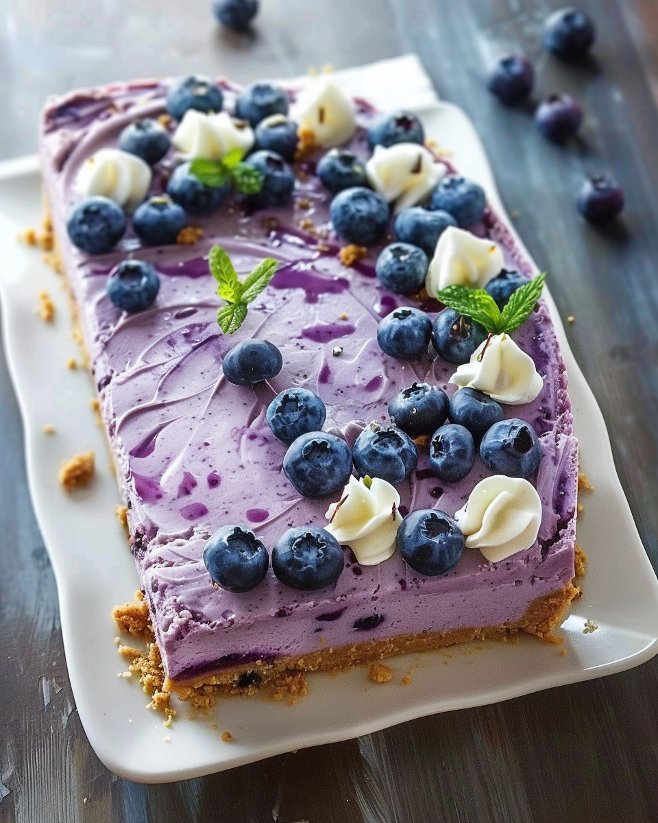 No Bake Blueberry Cheesecake