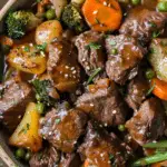 Slow Cooker Beef Tips and Vegetables