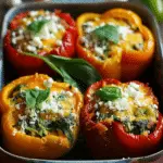 Spinach & Feta Stuffed Peppers