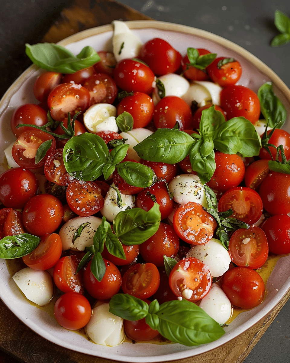Caprese Salad with Cherry Tomatoes