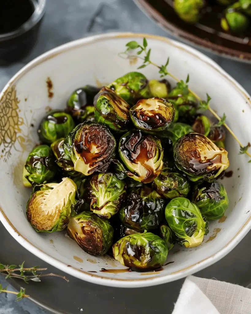 Balsamic Glazed Brussels Sprouts | TheFamilyCooking