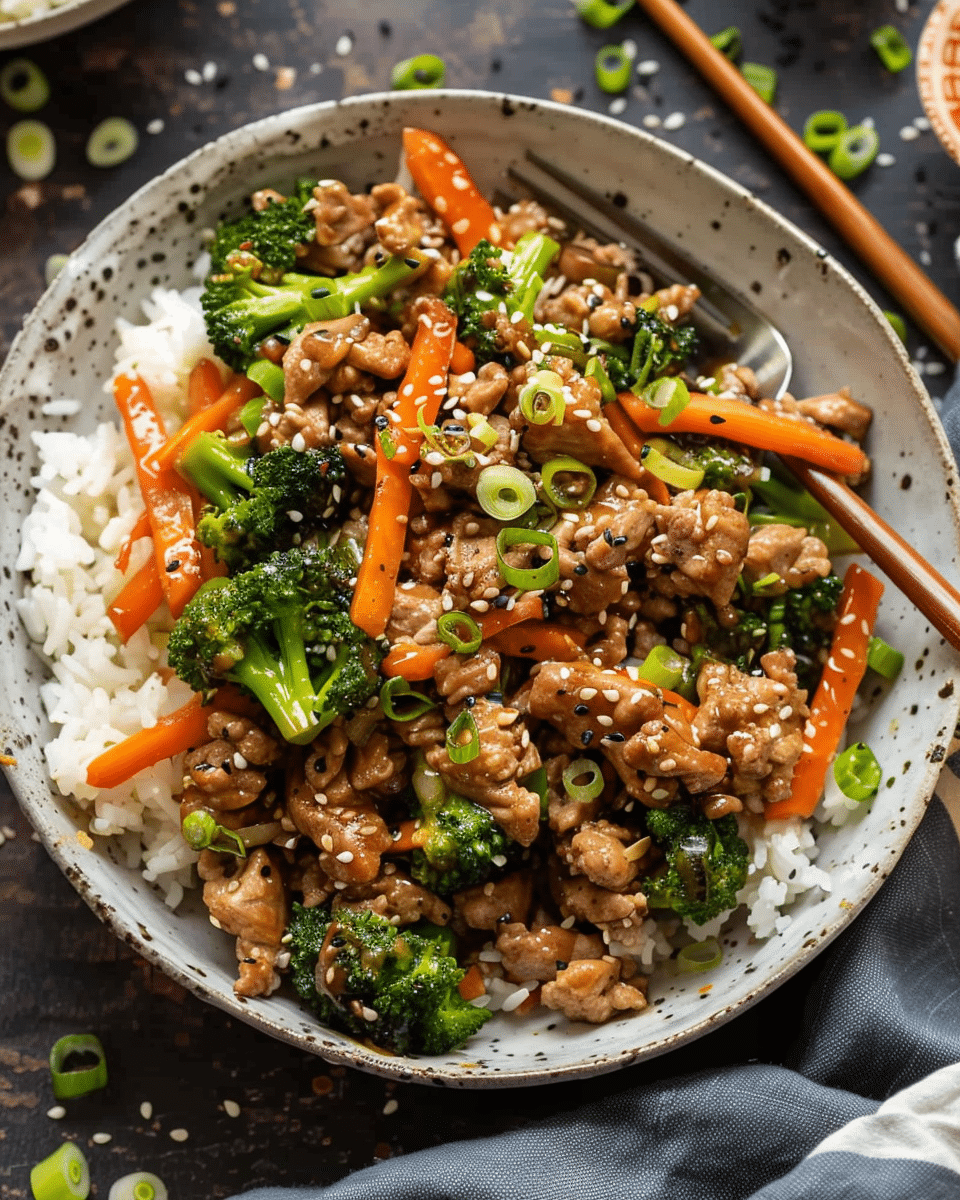 Ground Turkey Teriyaki Stir Fry