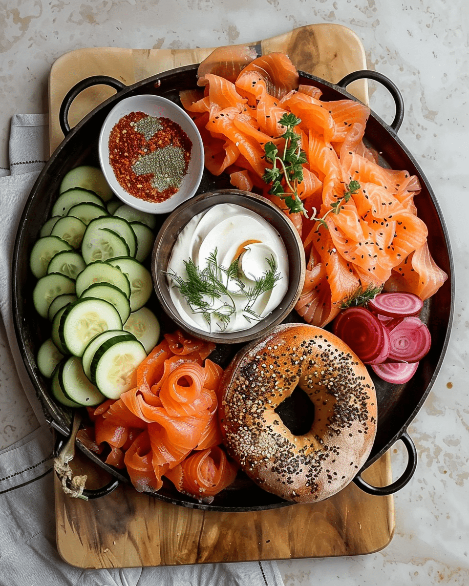 Smoked Salmon Bagel Board