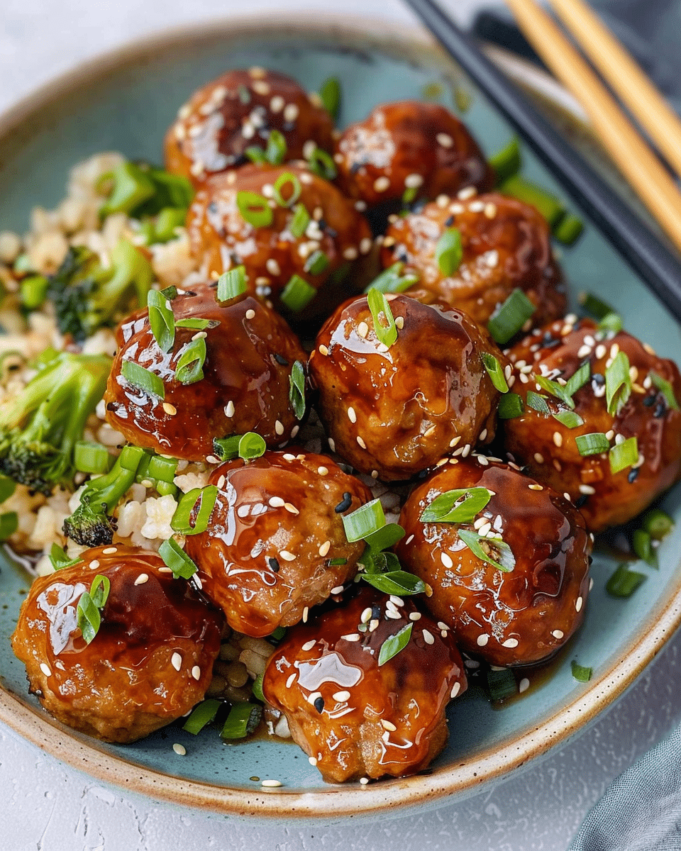 Asian Glazed Turkey Meatballs