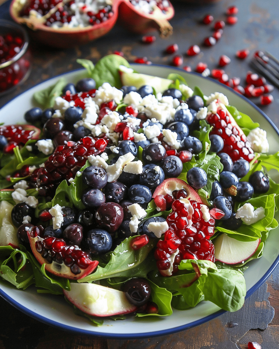 Blueberry Pomegranate Feta Salad