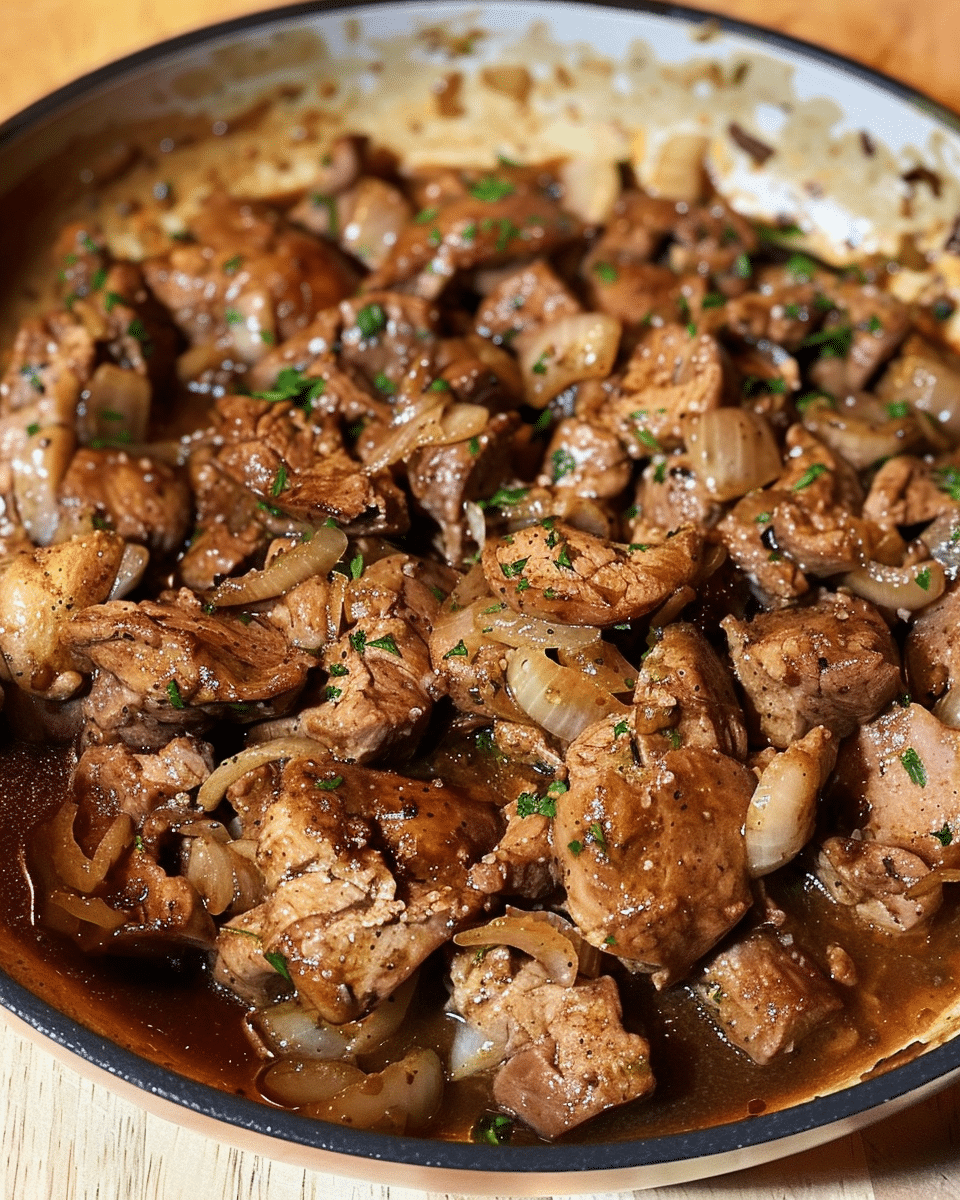 Chicken Livers with Onions