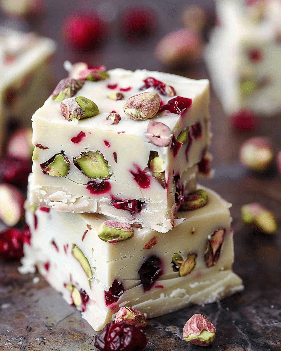 Cranberry Pistachio Fudge