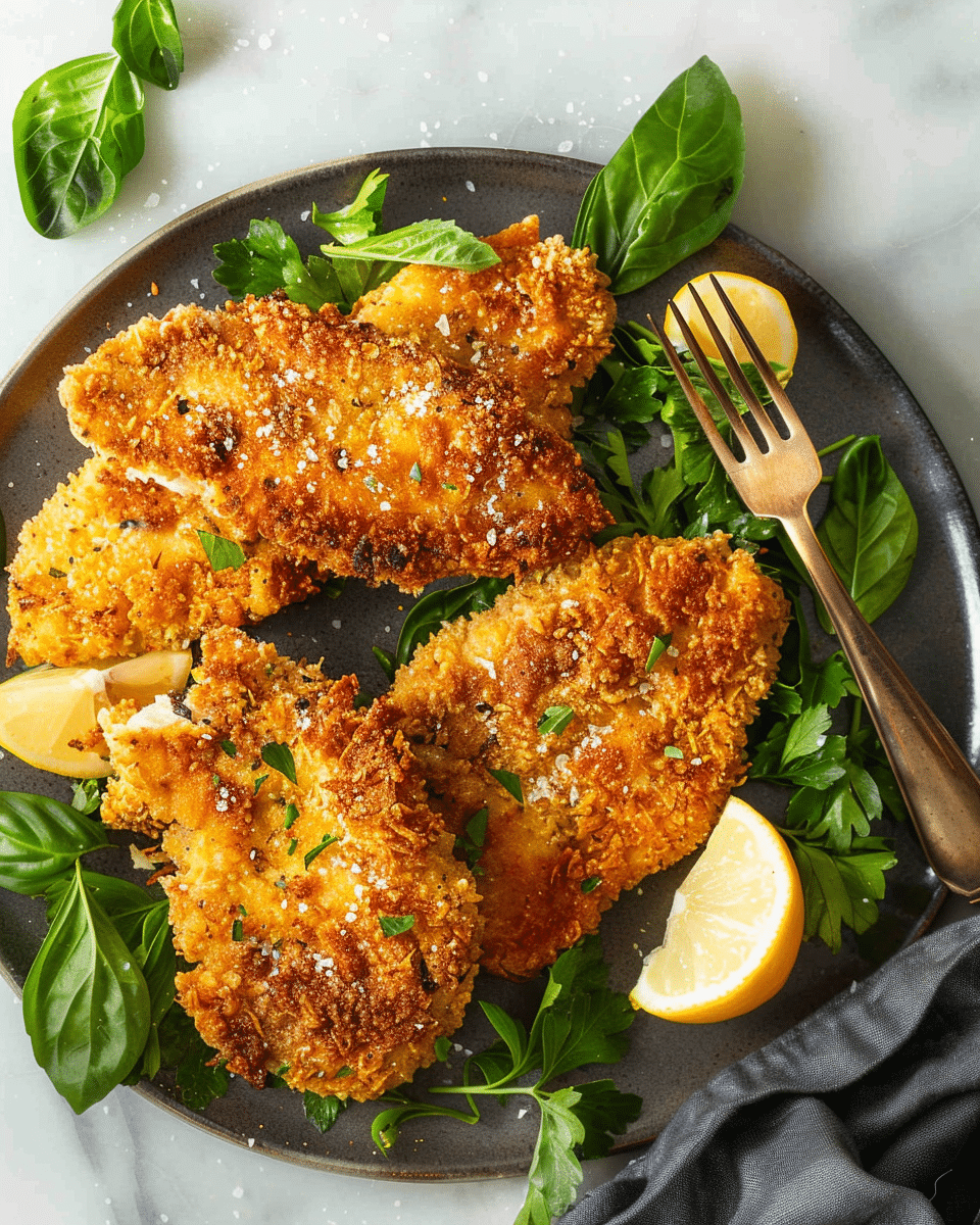 Crispy Baked Chicken Schnitzel