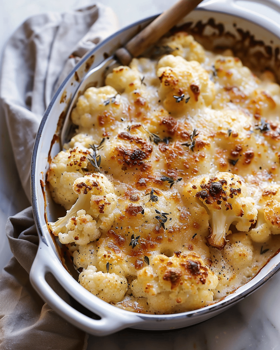 Cheesy Cauliflower Gratin