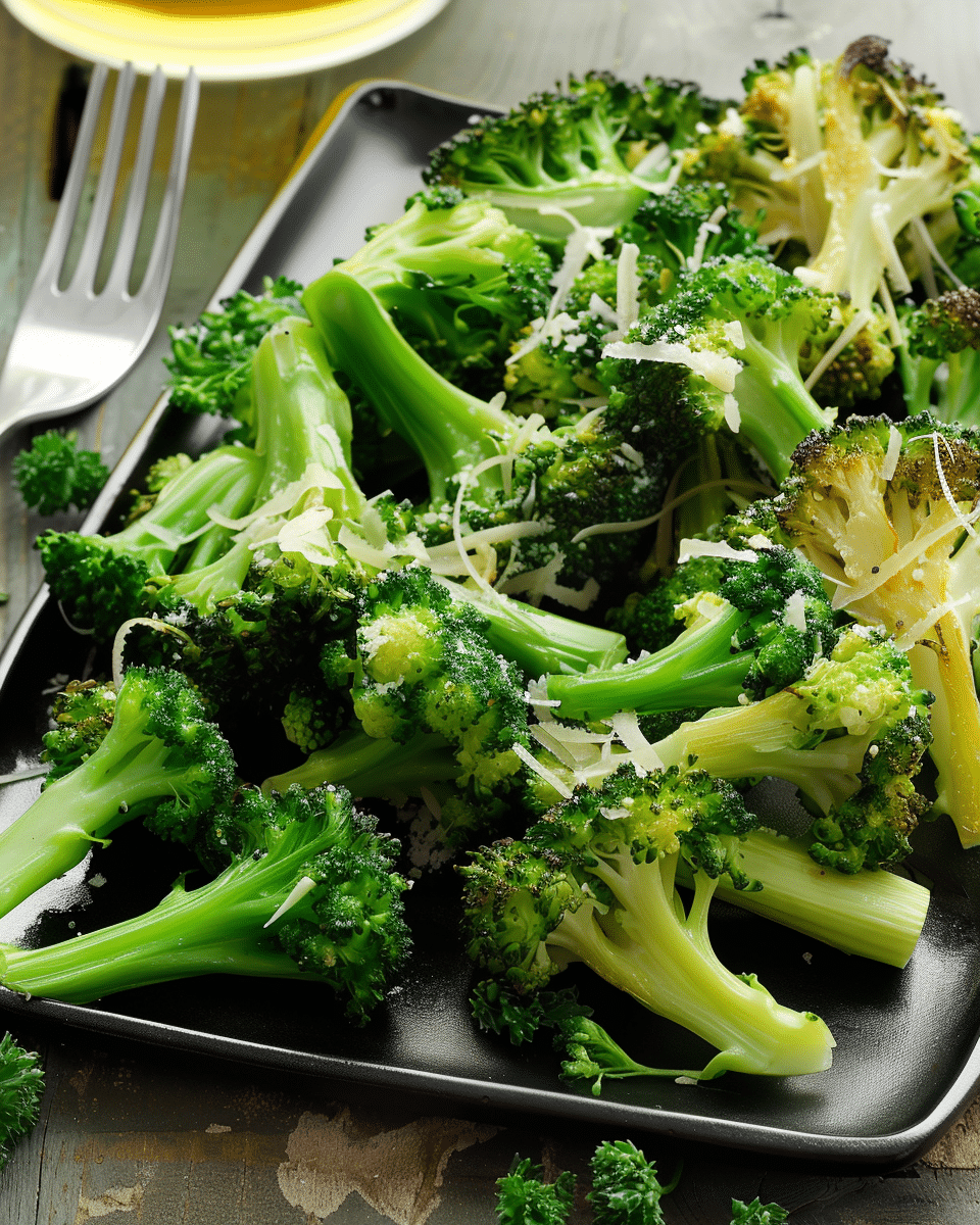 Steamed Broccoli with Parmesan
