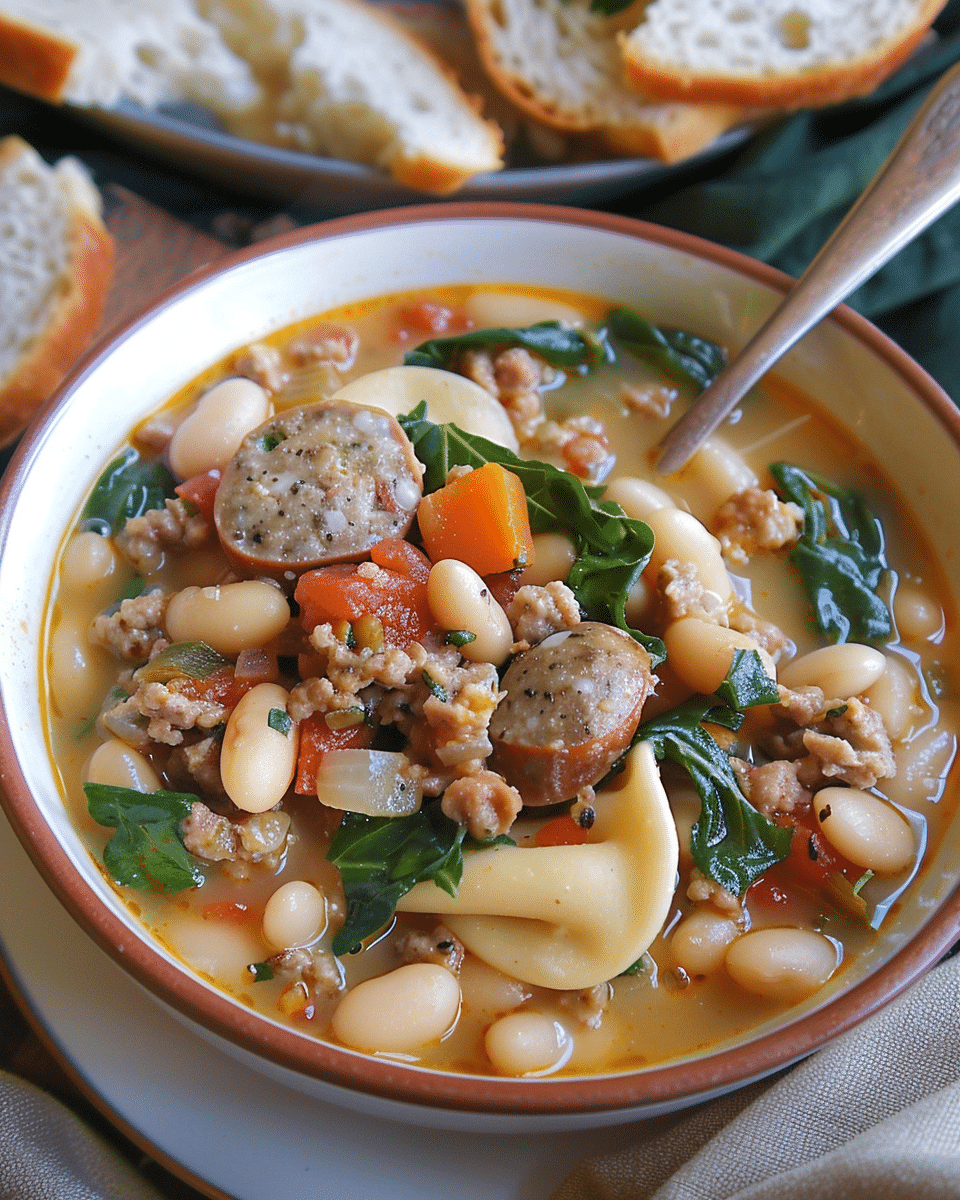 Tuscan Sausage White Bean Soup