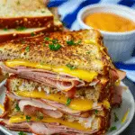 Air Fryer Grilled Ham and Cheese Sandwich