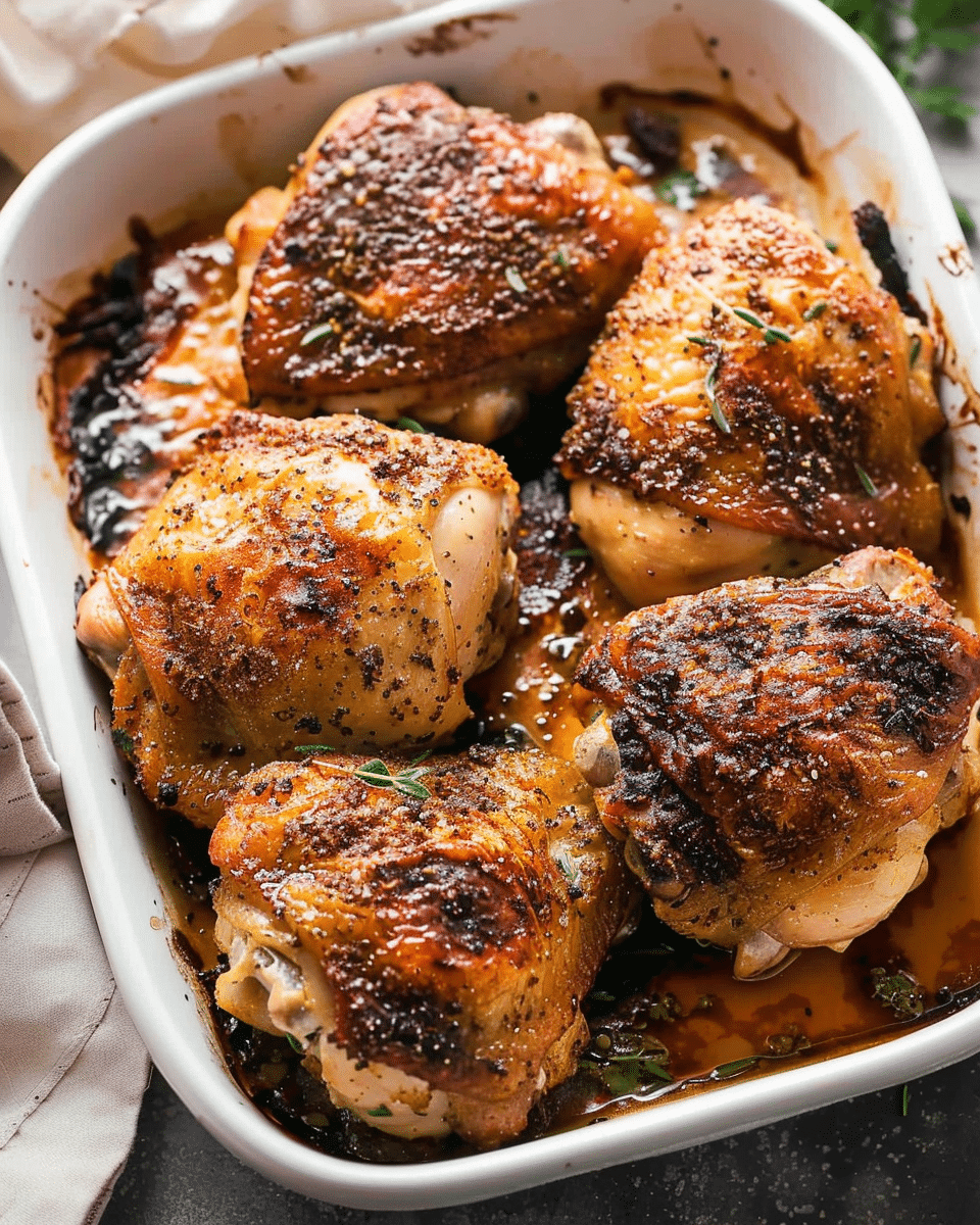 Crispy Baked Chicken Thighs