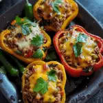 Stuffed Bell Peppers with Ground Turkey and Rice