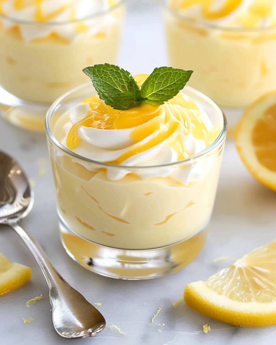 Lemon Mousse With Lemon Curd