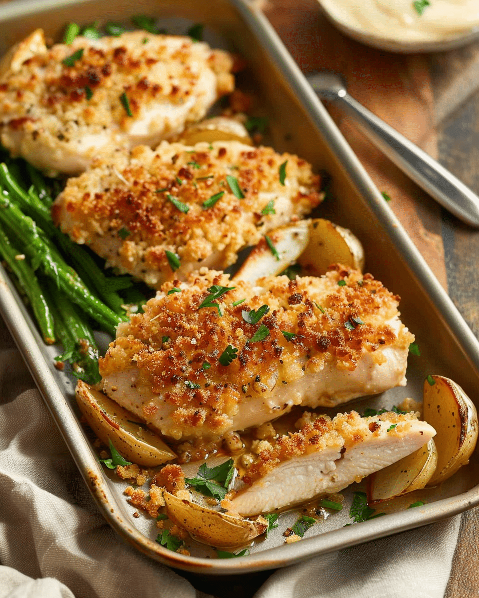 Parmesan-Crusted Chicken Sheet Pan