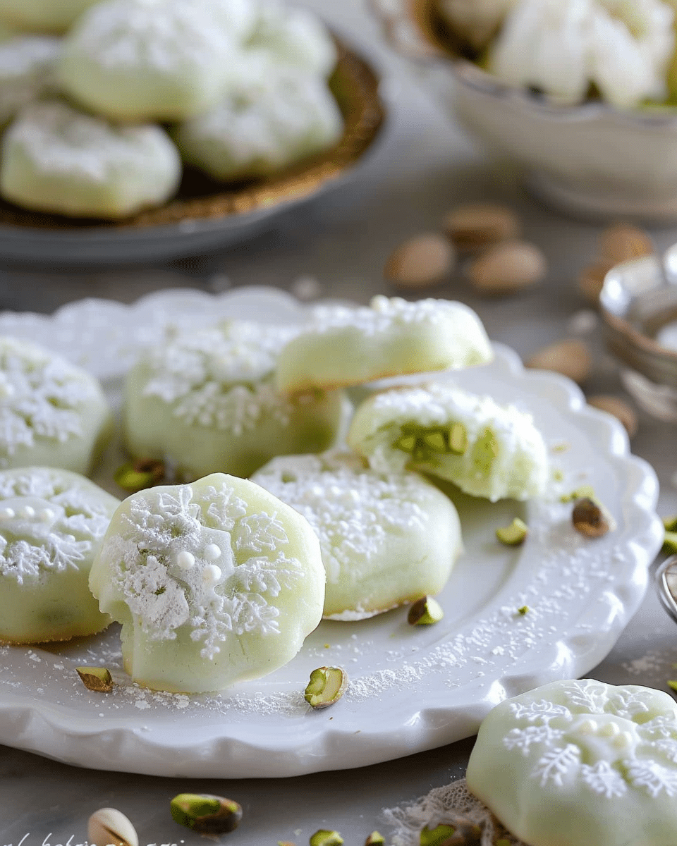 Pistachio Wedding Cookies