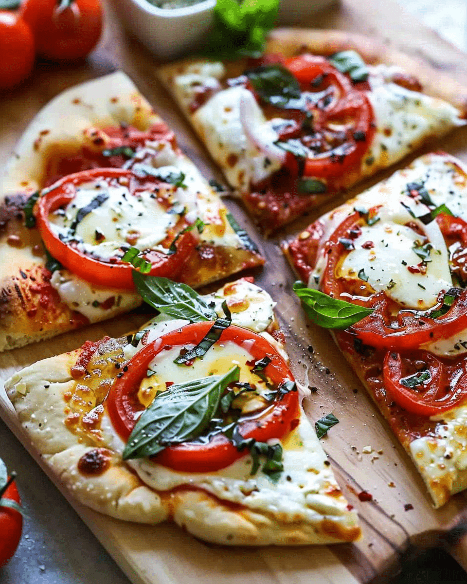 Quick Margherita Flatbread Pizza