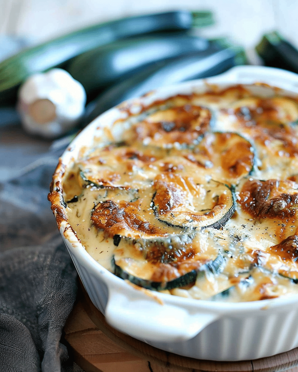 Low-Carb Zucchini Au Gratin