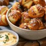 Pretzel Bites with Cheese Dip