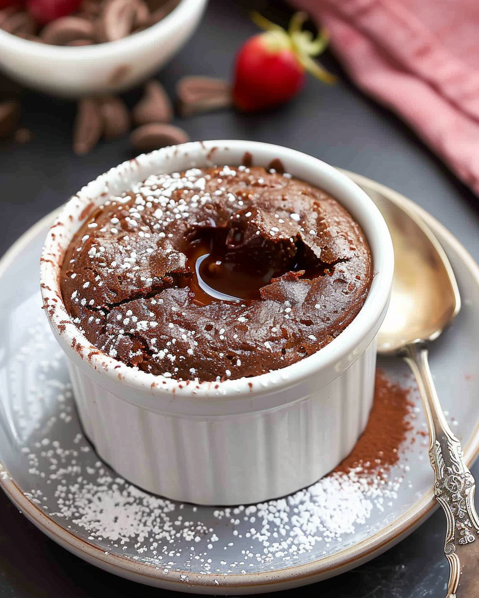Chocolate Fondant Cake for Two