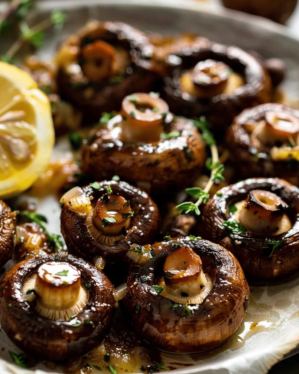 Garlic Butter Roasted Mushrooms