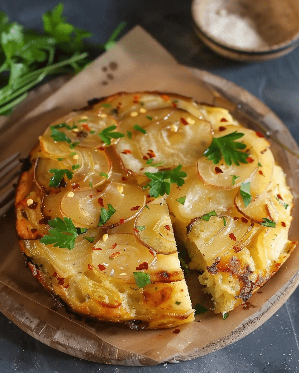 Easy Potato Cake with Onions