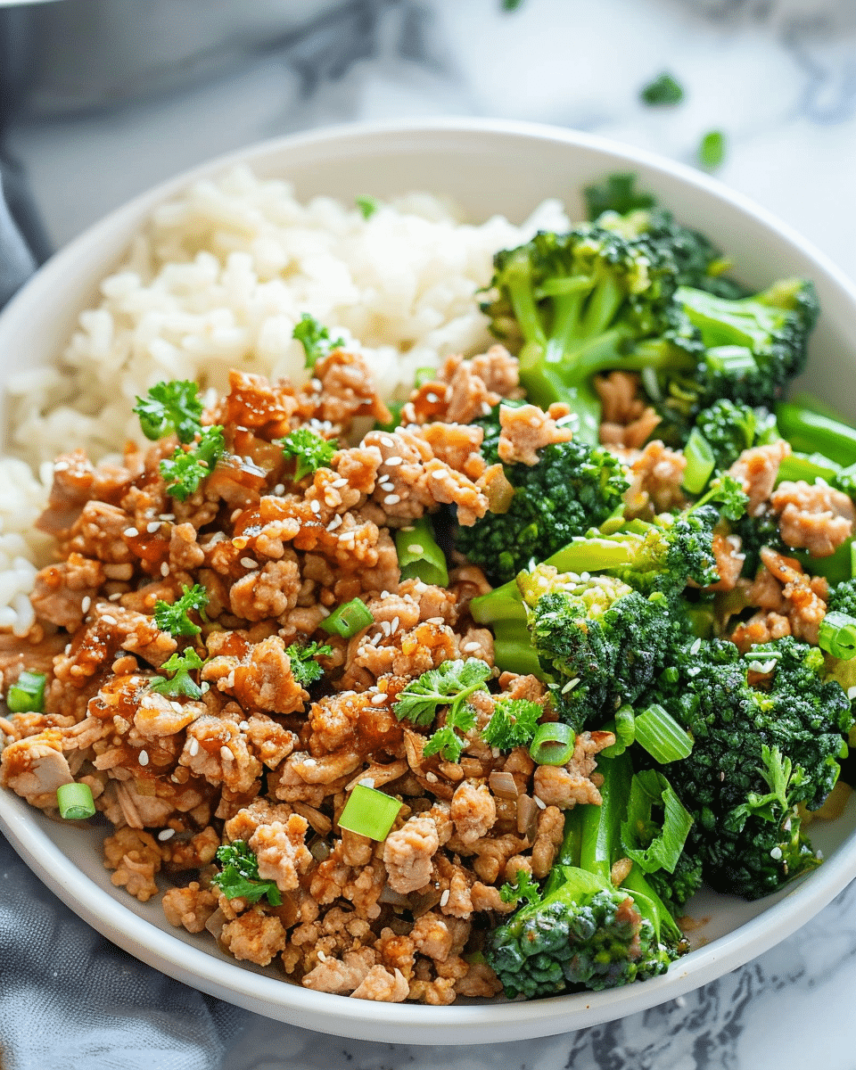 Sweet and Spicy Ground Turkey & Broccoli Bowls