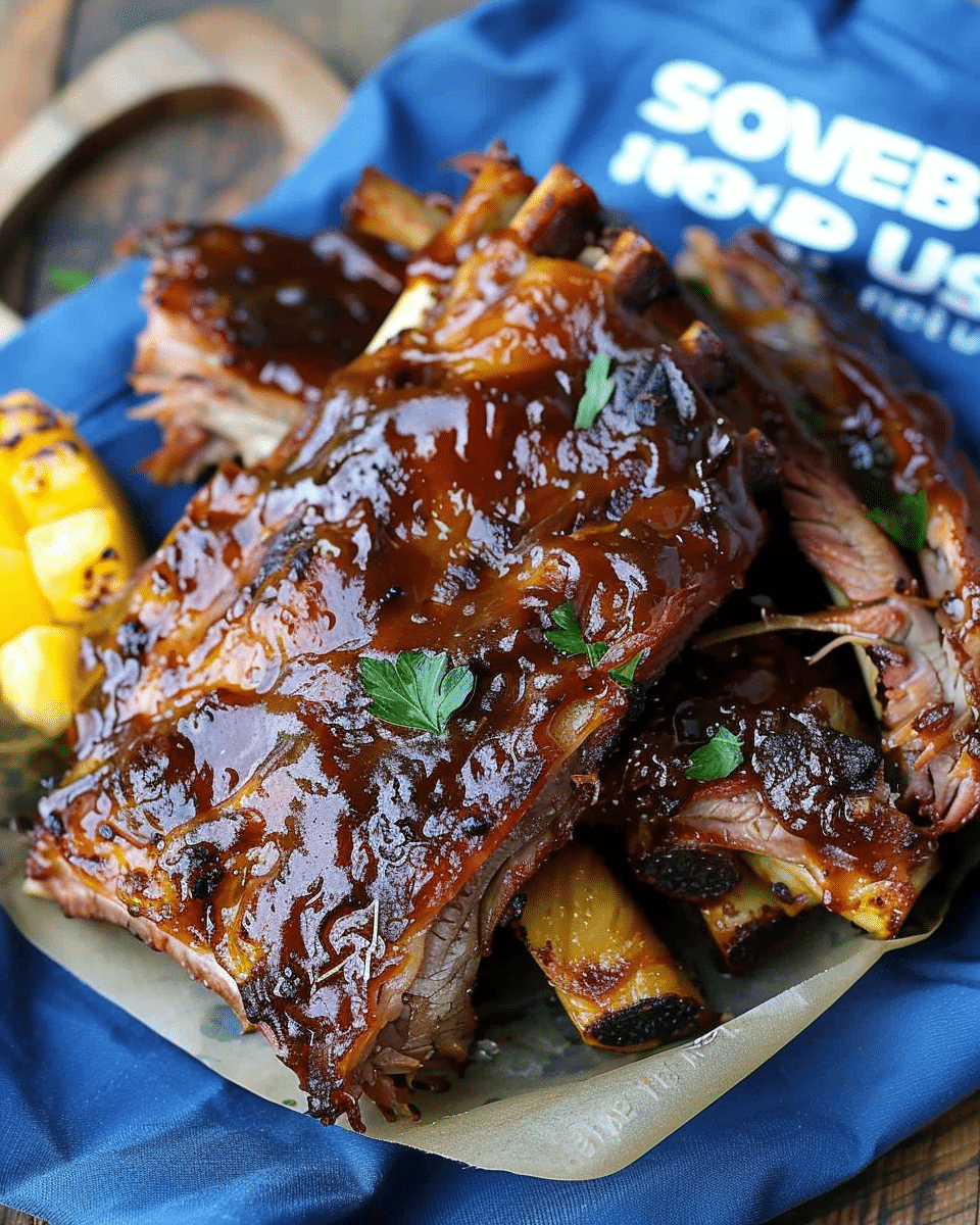 Slow Cooker Pineapple BBQ Ribs
