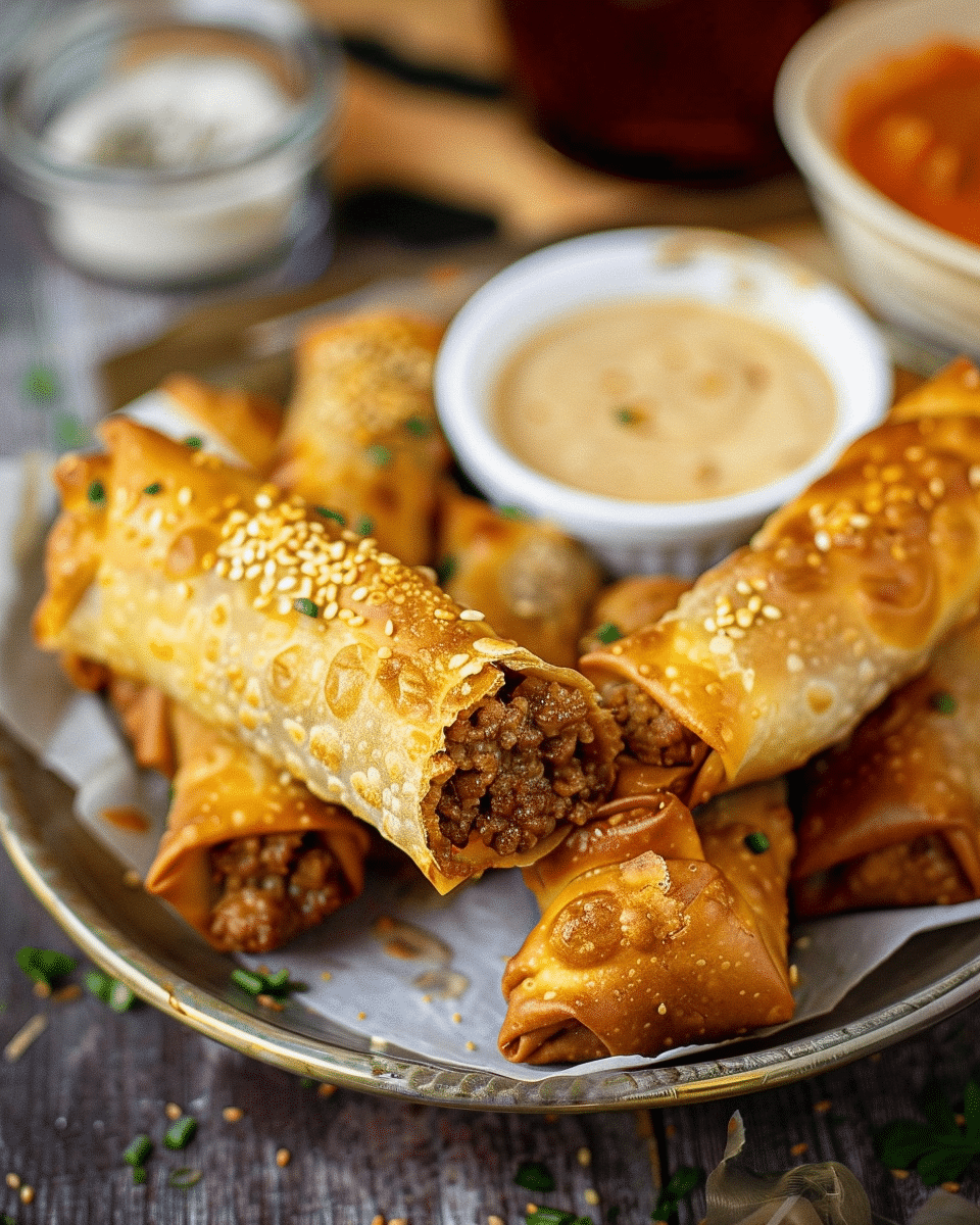 Cheeseburger Egg Rolls