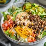 Healthy Cheeseburger Bowls