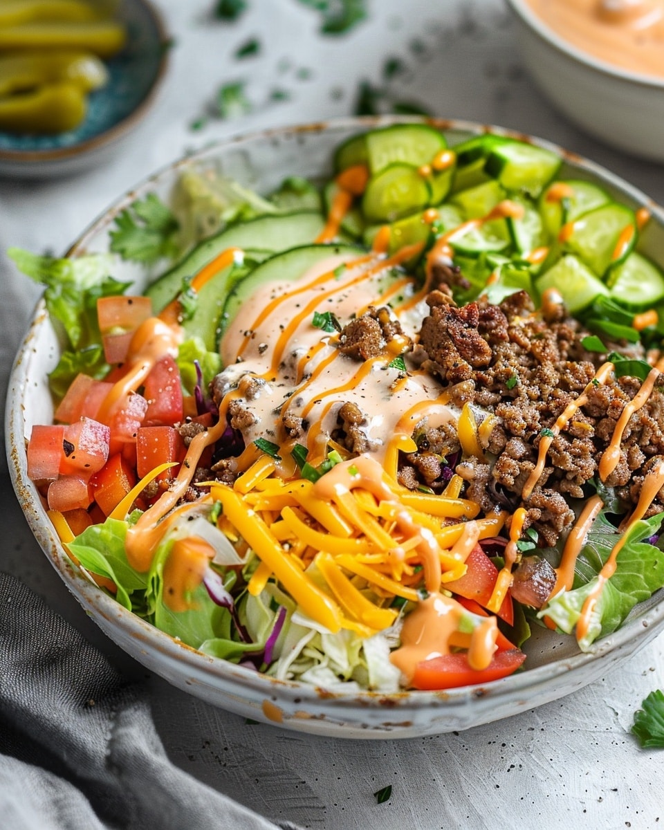 Healthy Cheeseburger Bowls