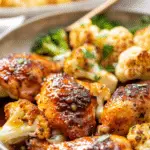 Sheet Pan Honey Garlic Chicken and Cauliflower Recipe
