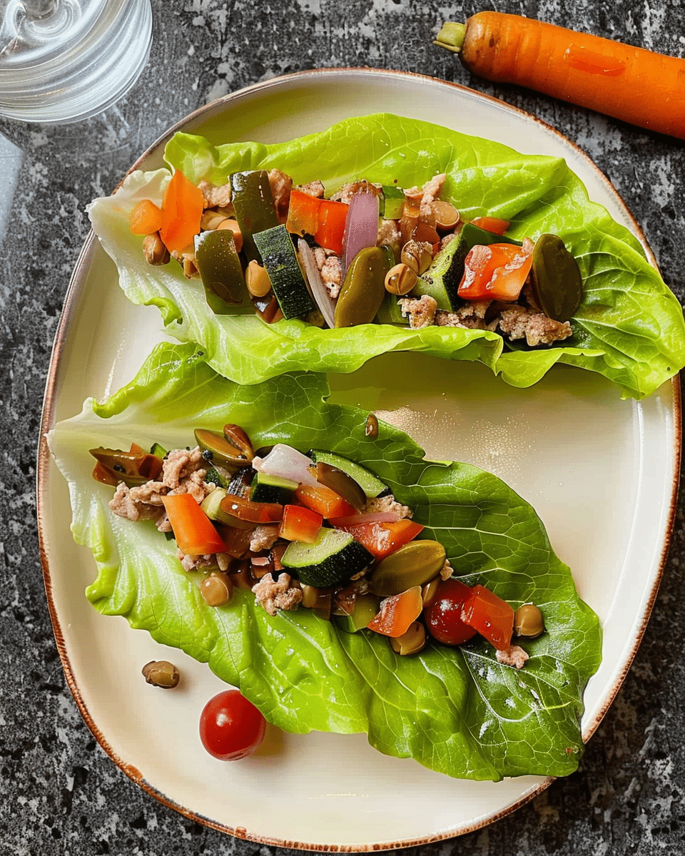 Turkey and Vegetable Lettuce Wraps