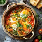 Shakshuka with Blistered Shishito Peppers