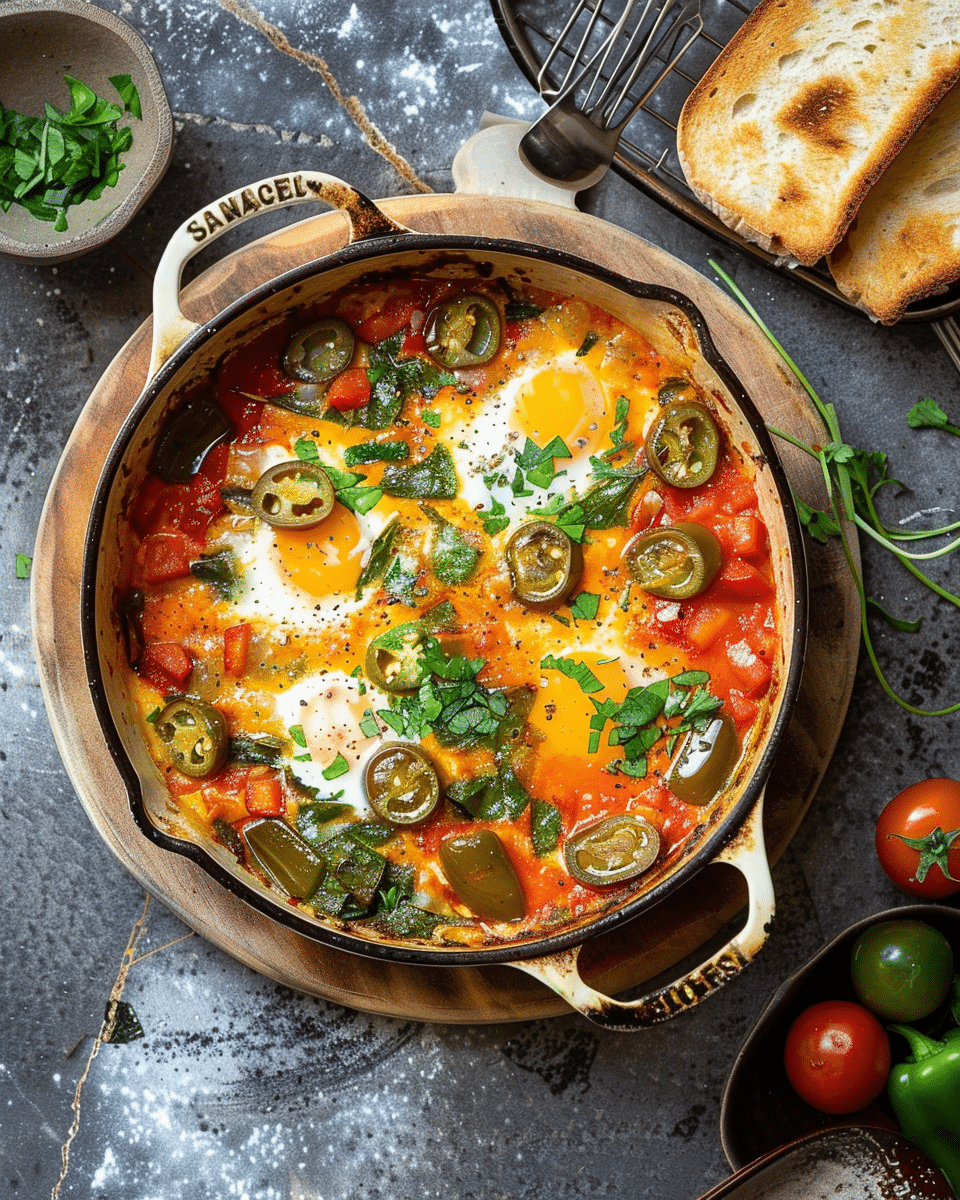 Shakshuka with Blistered Shishito Peppers