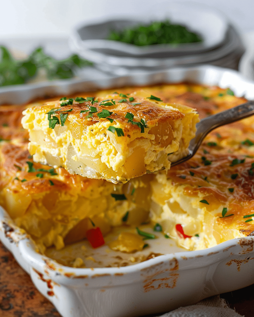 Easy Breakfast Casserole with Potato and Egg