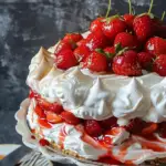 Strawberry Meringue Cake