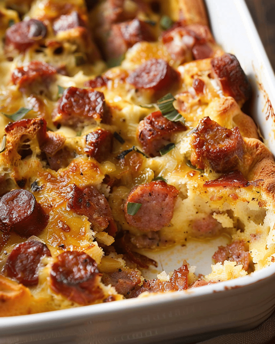 Smoked Sausage Strata