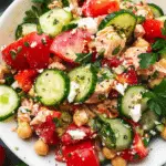 Easy Mediterranean Chickpea Tuna Salad