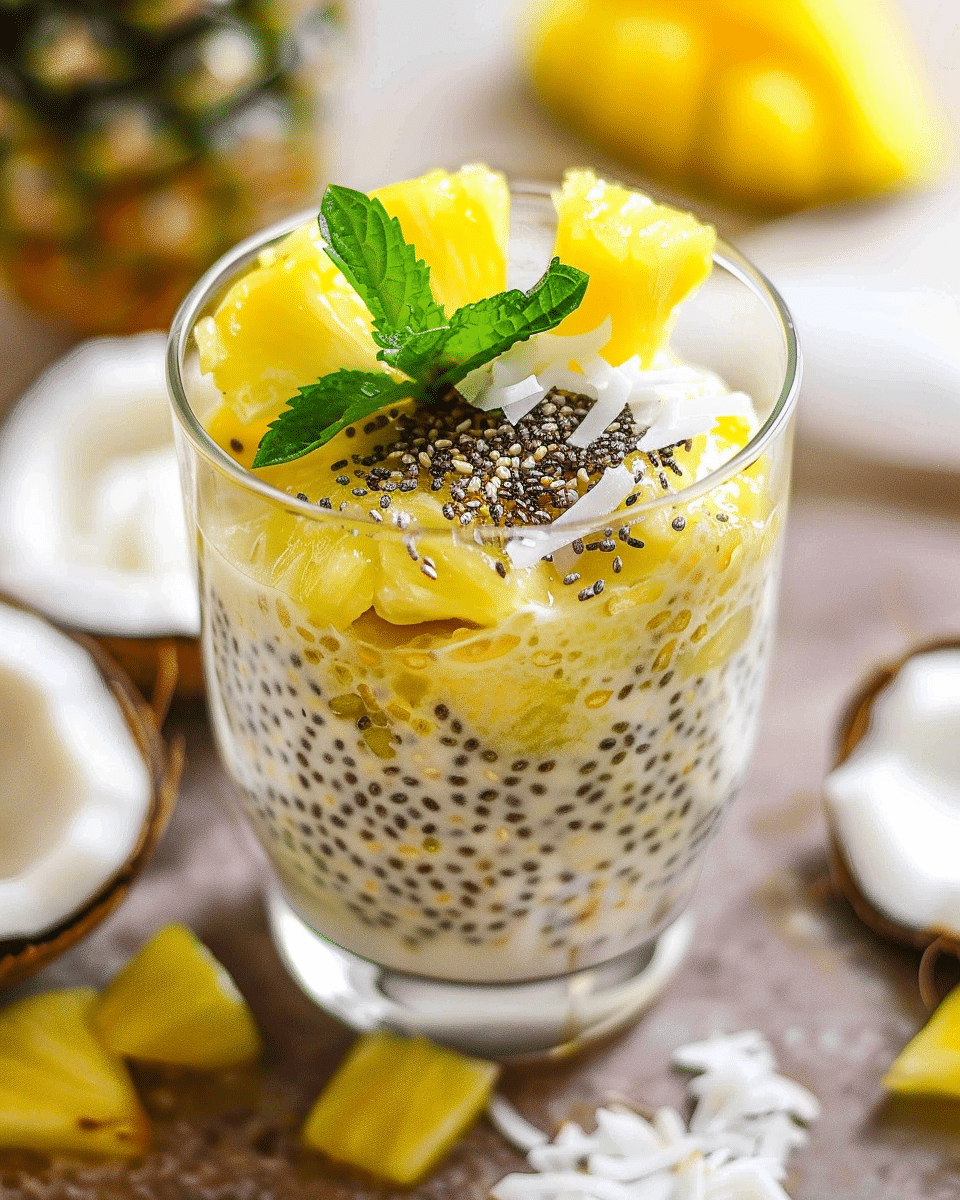 Pineapple Coconut Chia Pudding