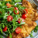 Chicken Milanese with Cherry Tomato and Arugula Salad