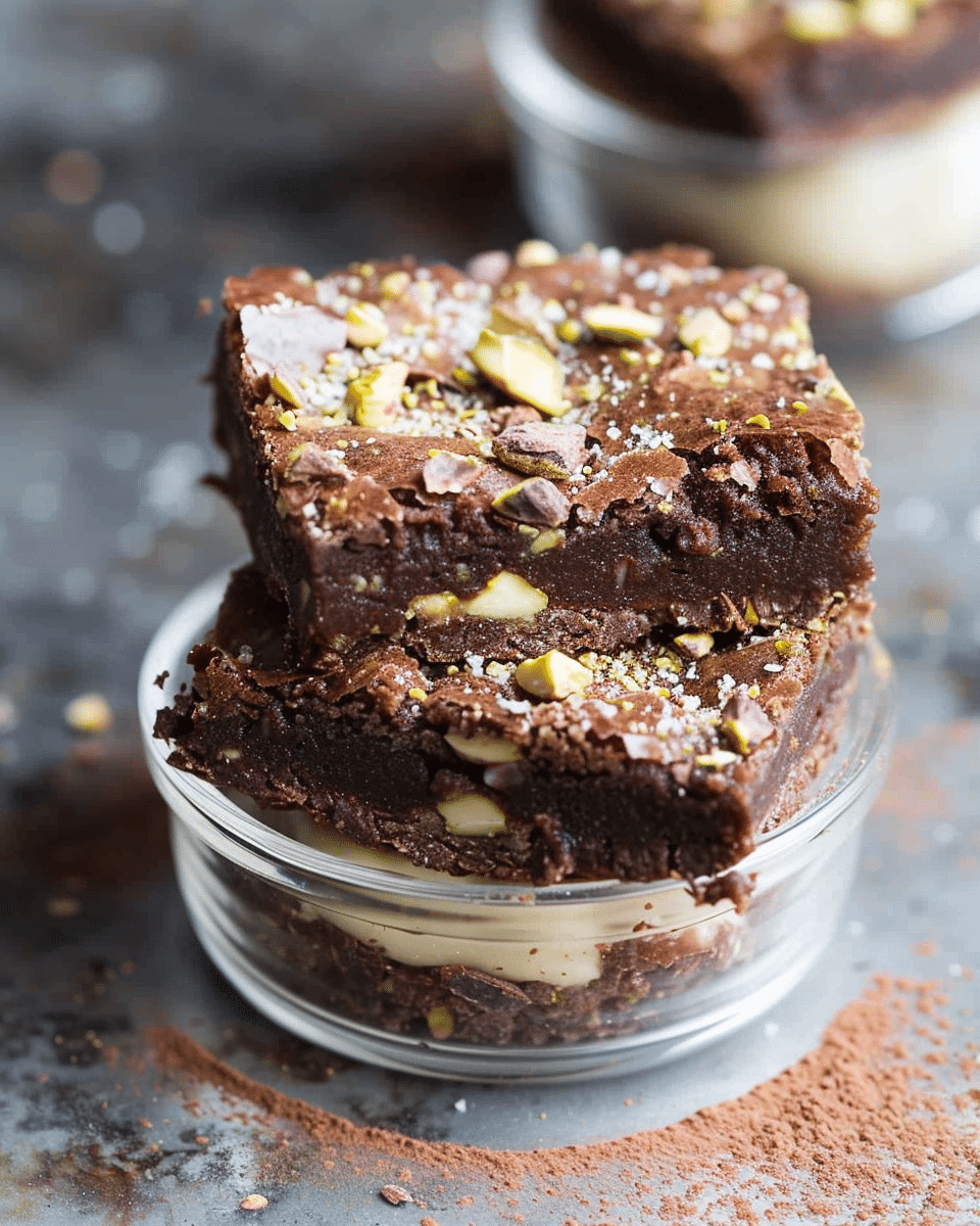 Chocolate and Pistachio Brownies