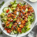 BBQ Chicken Skewer Salad