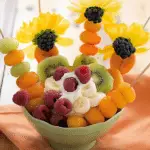 Flower Fruit Kabobs with Luscious Fruit Dip