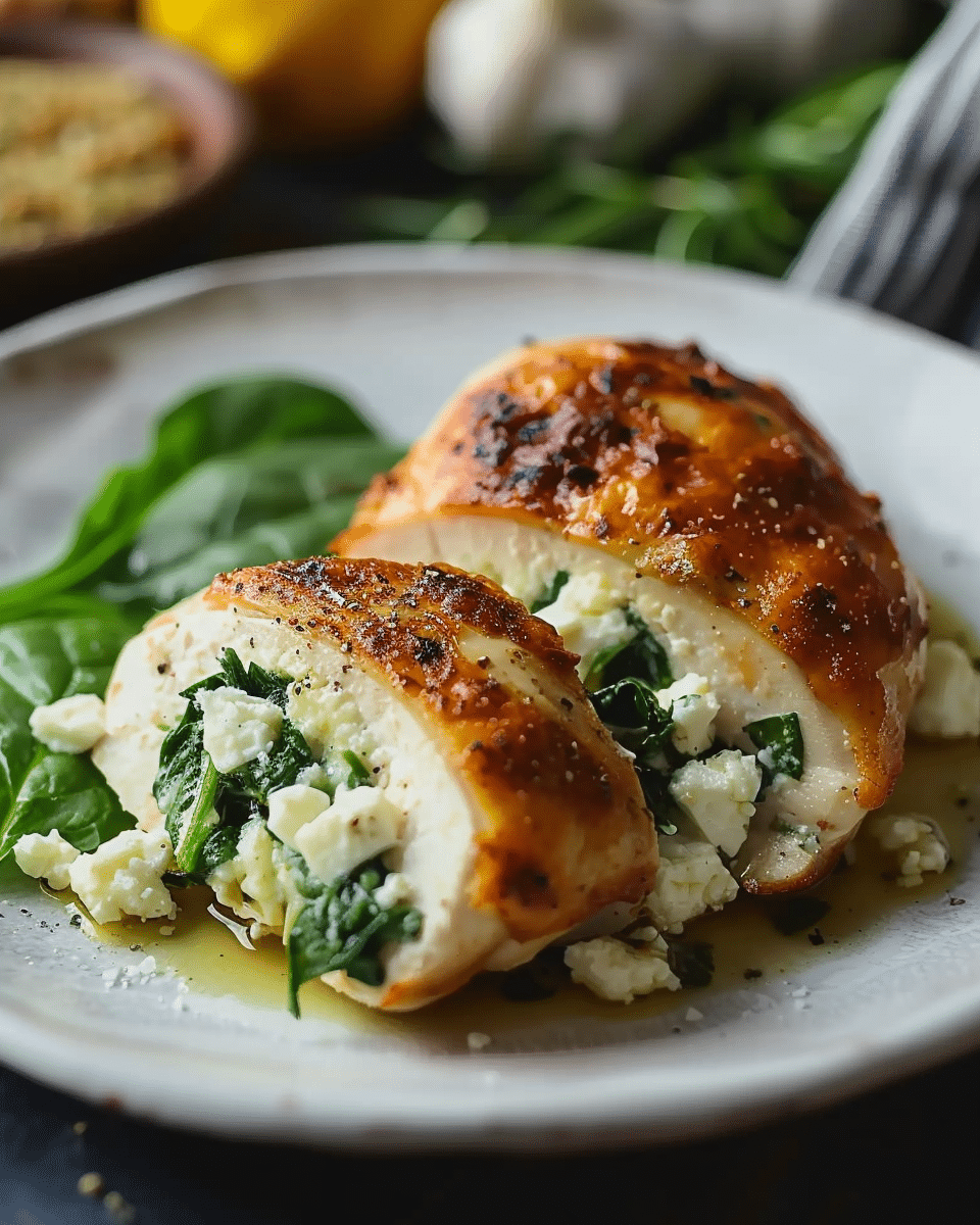 Spinach and Feta Stuffed Chicken