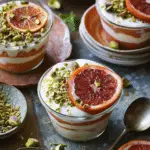 Blood Orange and Pistachio Pots