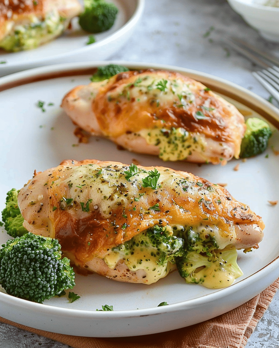 Broccoli Cheddar Stuffed Chicken