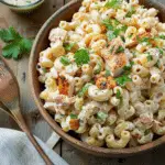 Creamy Macaroni Pasta Salad with Chicken