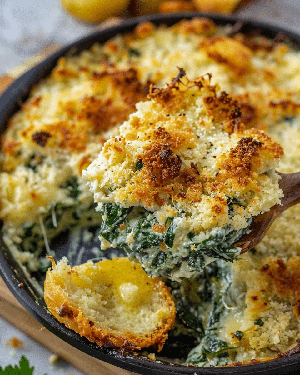 Parmesan Crusted Spinach Dip
